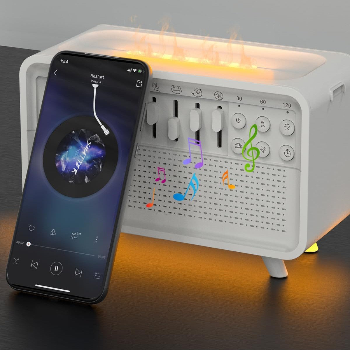 3 In 1 Bluetooth White Noise speaker, párásító, éjszakai fény, fehér zaj all-in-one