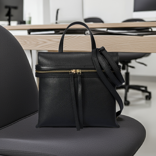 Lisa Dei Fekete női bőr clutch táska – Made in Italy