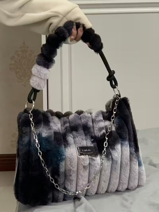 Luxus Plüss Műszörme Táska