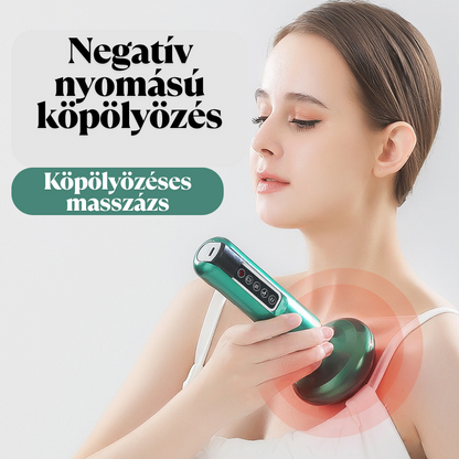 Intelligens elektromos köpölyöző készülék – 3 az 1-ben masszázs, kaparás és infrás terápia
